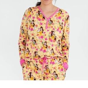 Little Sleepies Disney Princess Belle Women's Long Sleeve Pajama Top & bottoms